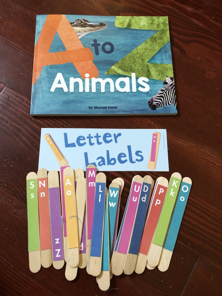 Animals book and letters